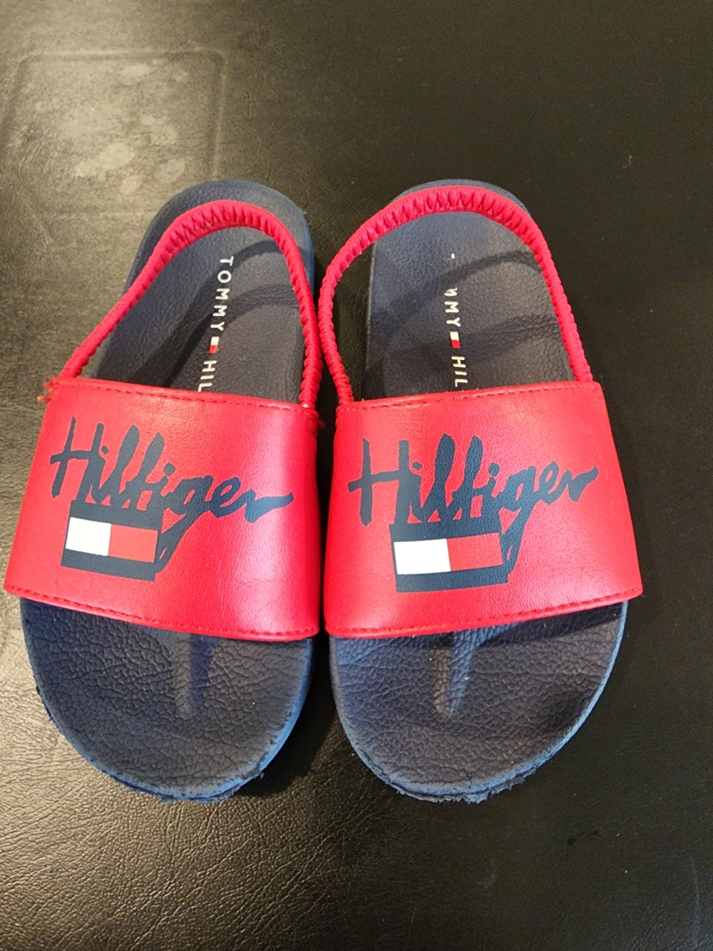 Tommy Hilfiger Kids Red Slide Sandals